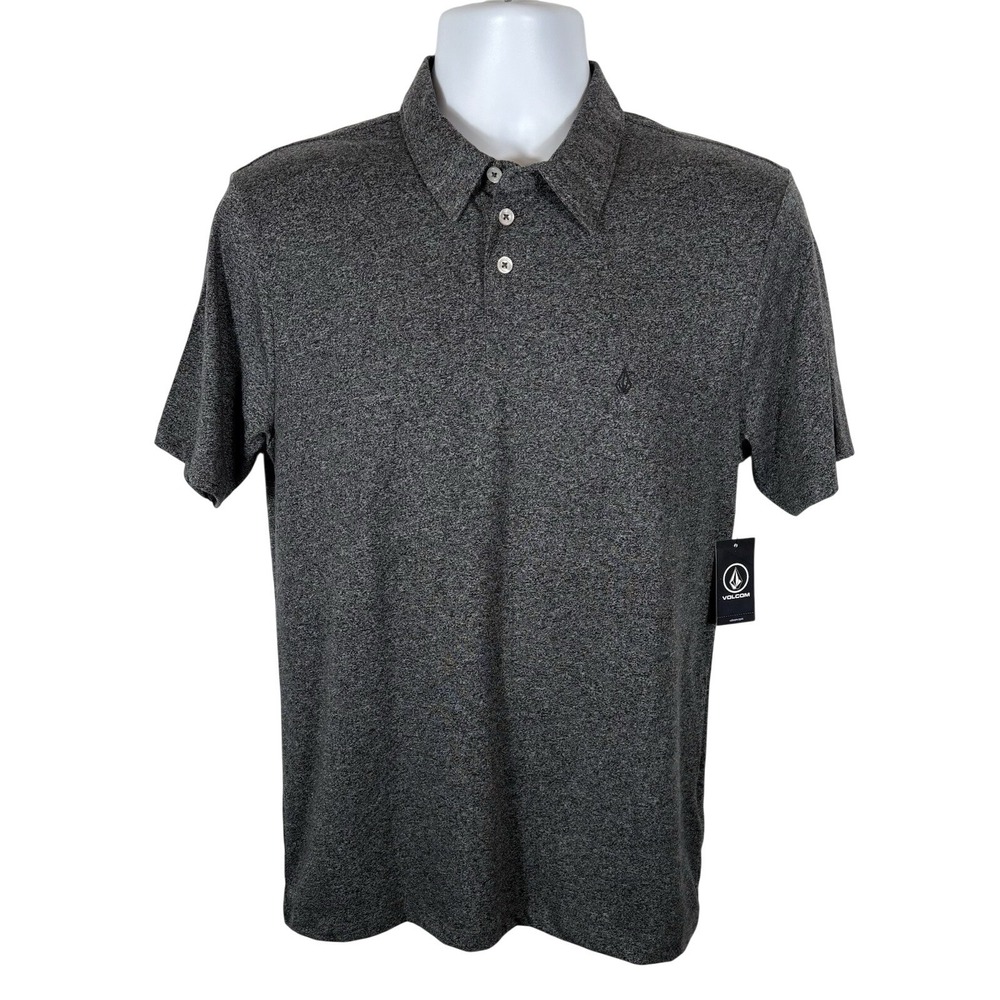 Volcom Shirt‎ Men's Wrecker MT Polo Golf Black Size Small NWT - 523